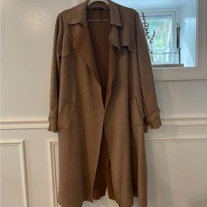 Brown  long trench coat
